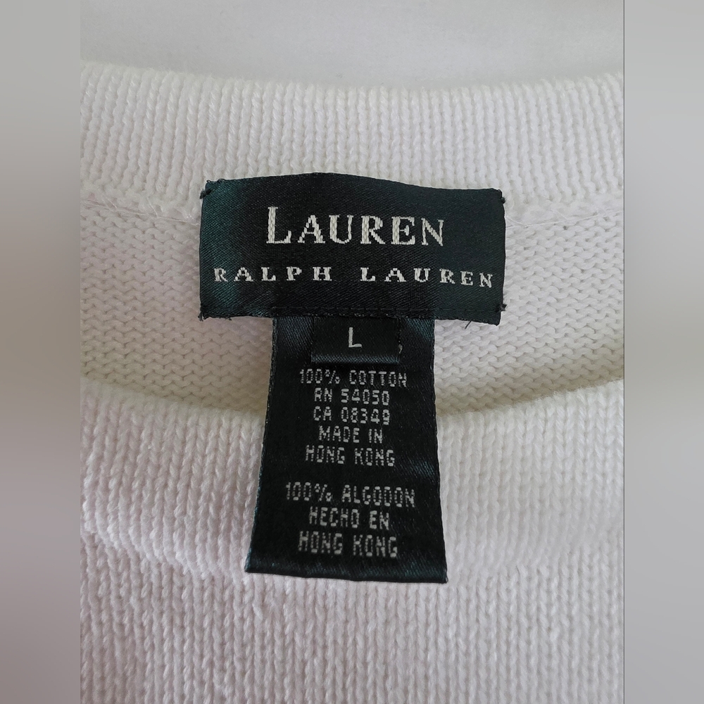 Ralph Lauren 100% Cotton Sweater Sz L $38 - Picture 4 of 7